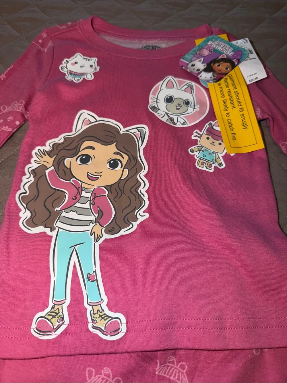 Old Navy Pink Girls Character Long-Sleeve Pajama Set
